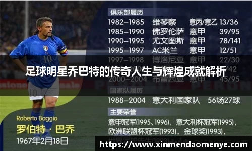 足球明星乔巴特的传奇人生与辉煌成就解析